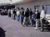 The long lunch line at Dixie's